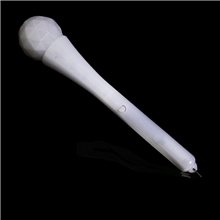 White LED Plastic Toy Microphones - White