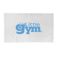 White Performance Large Flat Hem Fitness Towel