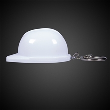 White Plastic Construction Hat Bottle Opener Key Chains