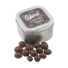 Window Tin with Chocolate Peanuts