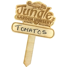 wood garden stakes - 5 h x 3 w x 1/8 t