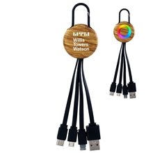 Wood Grain Clip 3 In 1 Charging Cable