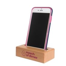 Wooden Block Phone Holder