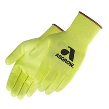 Yellow Lime Ultra - thin Polyurethane Palm Coated Knit Gloves
