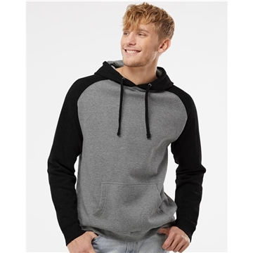 Sweat à Capuche Unisex Independent Trading Co. - Raglan, Poche Kangourou, Tailles Jusqu'à 3XL, PRM33SBP