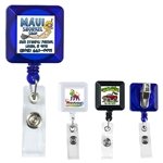 Promotional 30 Cord Round Retractable Badge Reel with Metal Slip Clip  Backing And Badge Holder $1.08