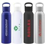 Printed Halcyon Frosted Glass Bottles with Screw-On Lid (20 Oz.)