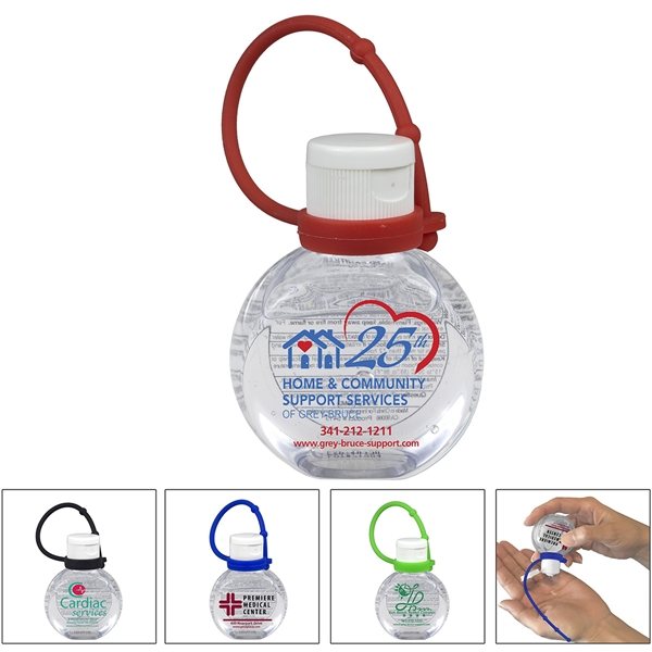 1 oz.Hand Sanitizer Antibacterial Gel with Adjustable Silicone Carry Strap