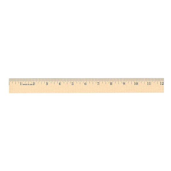 12 Clear Lacquer Wood Ruler, Full Color Digital