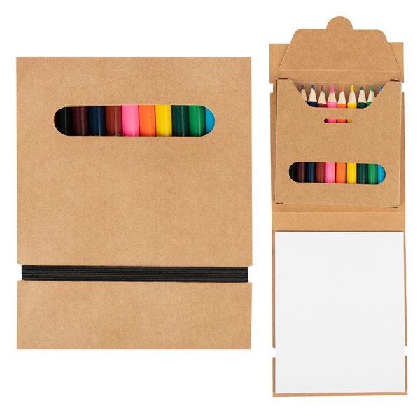 12- Piece Colored Pencil Set With Paper