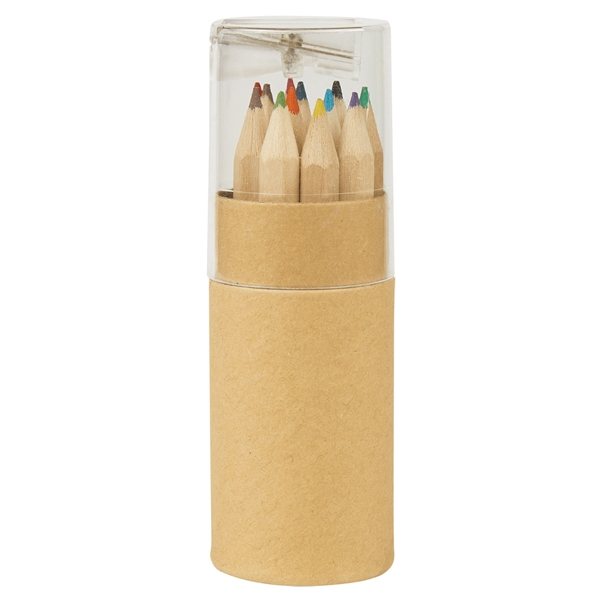 12- Piece Colored Pencils Tube With Sharpener