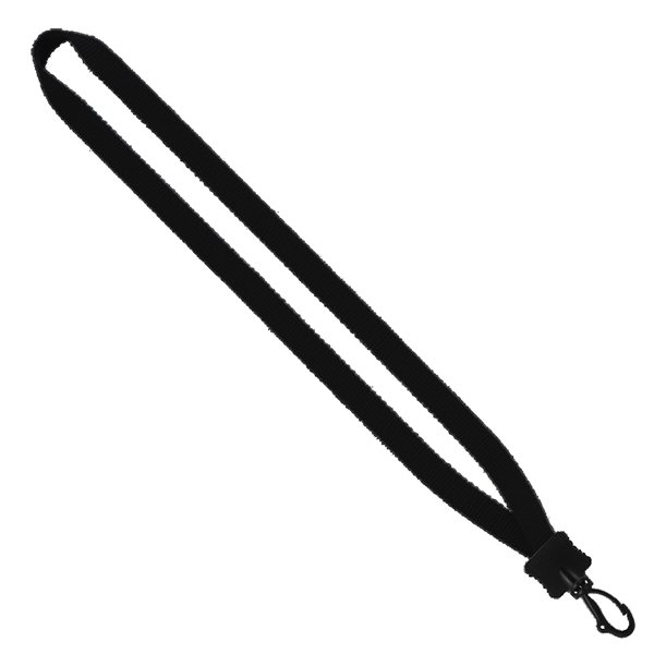 1/2 Smooth Nylon Lanyard with Plastic Clamshell Swivel Snap Hook