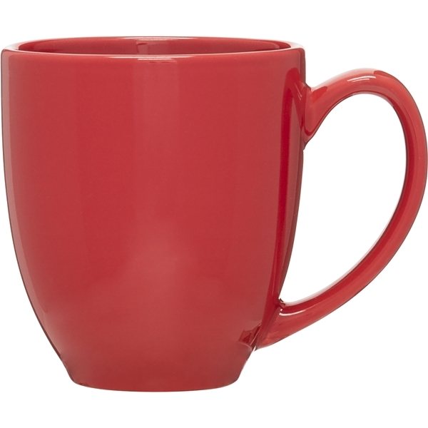 15 Oz Glossy Ceramic Bistro Mug Glossy Red