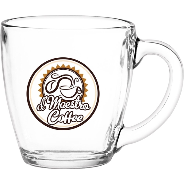 16 oz Glass Bistro Coffee Mug