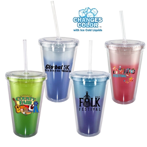 16oz Acrylic Tumbler With Smooth Lids And Straws Plastic Bulk