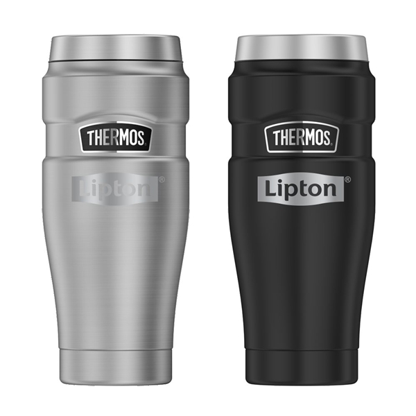 THERMOS Stainless King Vacuum-Insulated Travel Mug, 16 Ounce, Matte Steel