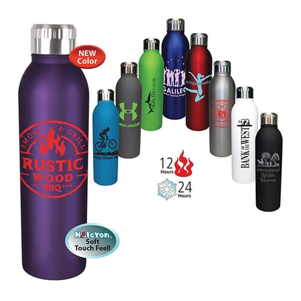 Halcyon Water Bottle with Flip Straw - 24 oz.