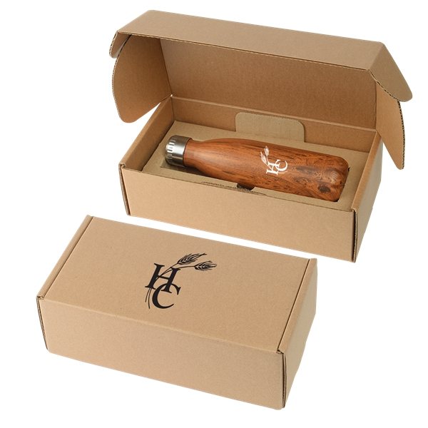 17 oz Woodgrain Cascade Bottle With Gift Box