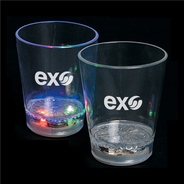 1.75 oz Colored Flashing LED Shot Glass