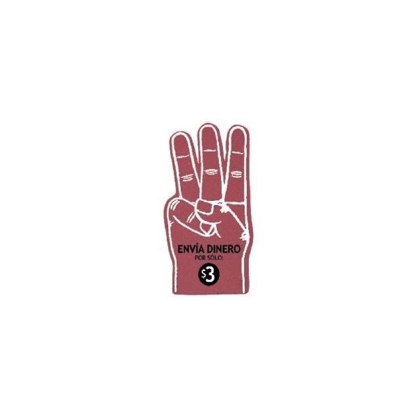 18 Foam 3- Finger Hand Cheering Mitt