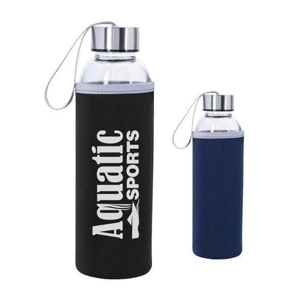18 oz Aqua Pure Glass Bottle