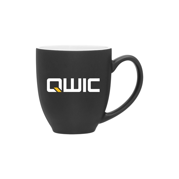 Custom Bistro Mug - 15 oz - Matte Black/Glossy White $5.98