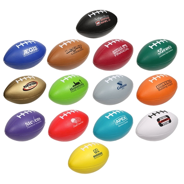 aerial view a group of large football stress reliever, image 2 of 3