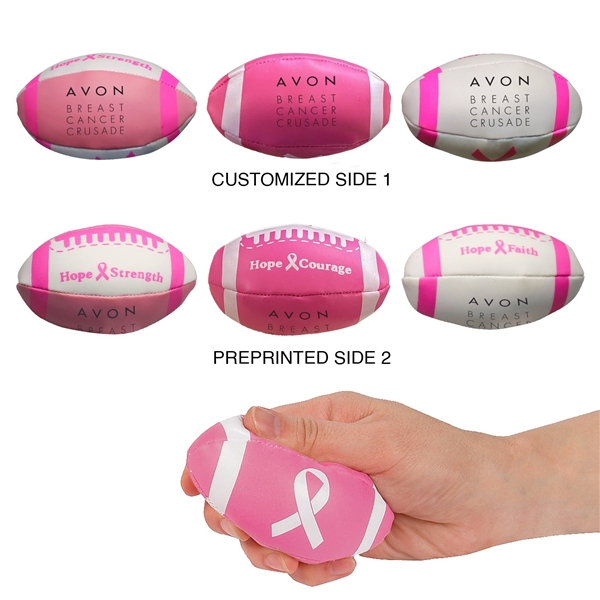 2- Toned Awareness Ribbon Themed Foam Football