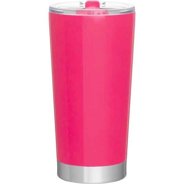 Promotional 20 oz Frost Stainless Steel Tumbler - Neon Pink