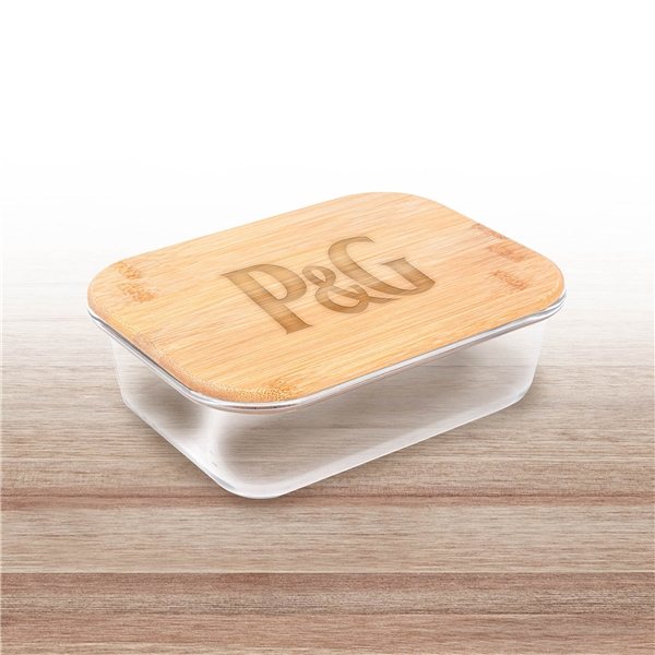 Glass Container with Bamboo Lid, Ecofriendly and Air Tight Wood