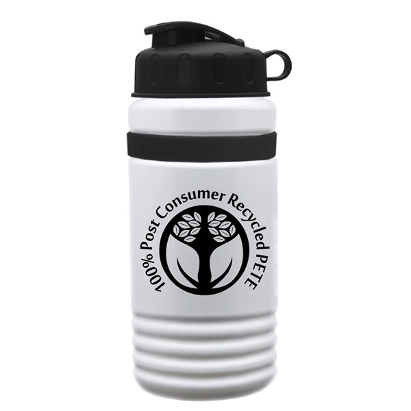 20 oz UpCycle rPET Bottle With Flip Lid And Grip Band