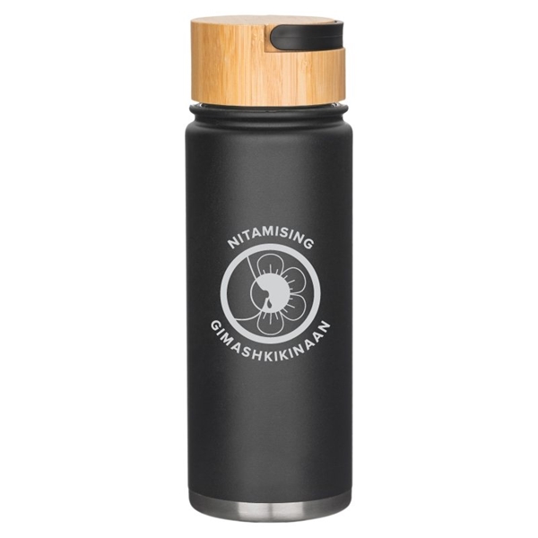 20 oz Vacuum Insulated Bottle w / Bamboo Lid