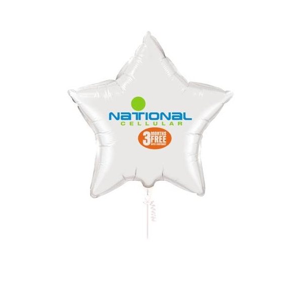 20 Star 3- Color Spot Print Microfoil Balloon