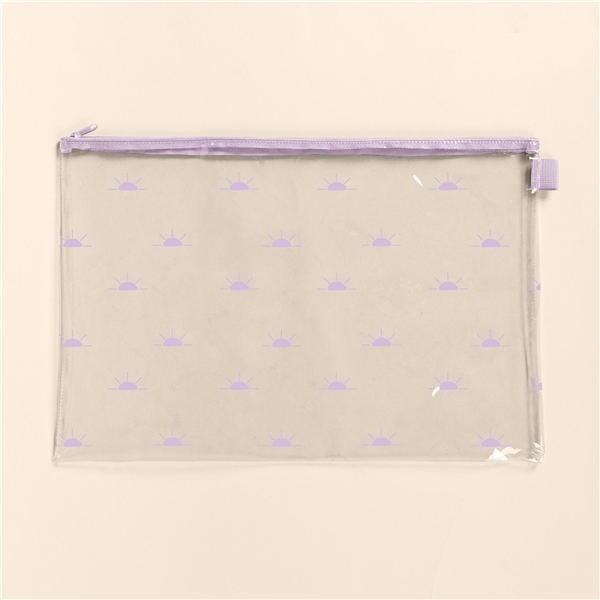 aerial view a group of dottie pouch - clear vinyl, image 2 of 3