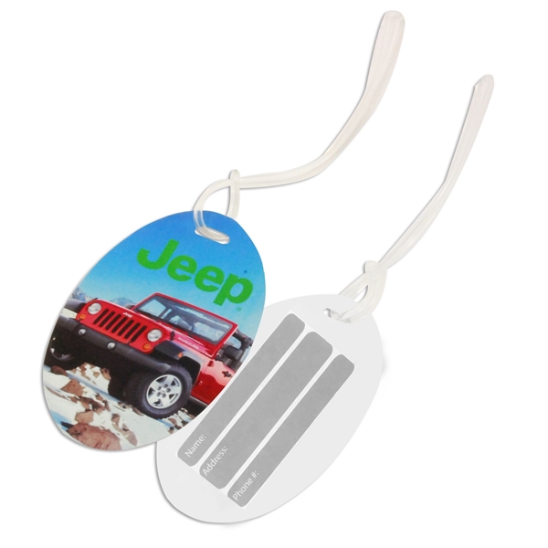 Plastic Oval Luggage Tag - 3 W x 4 1/2 H