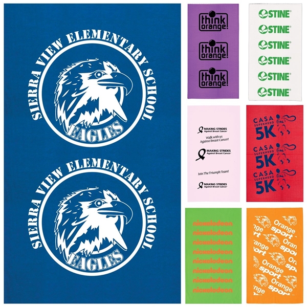 aerial view a group of the fandana(tm) protective face covering - multi - functional head and neck wear - domestic production, image 2 of 2