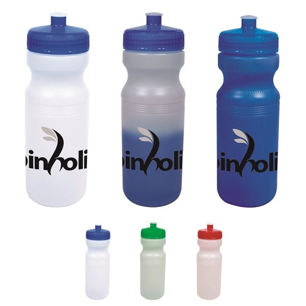 Logo Slim Fit Water Bottles with Straw Lid (24 Oz., No Quick Ship