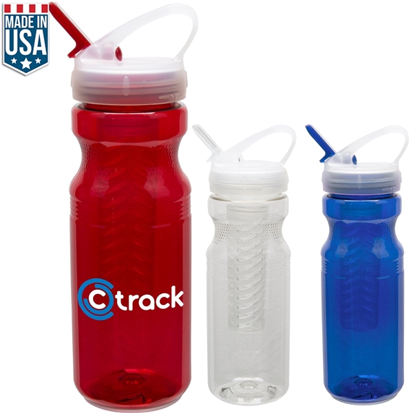 24 oz Poly-Clear Plastic Water Bottle