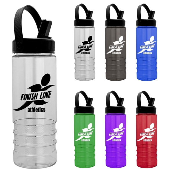 Promotional 24 oz Salute - Flip Straw Swivel Handle Lid