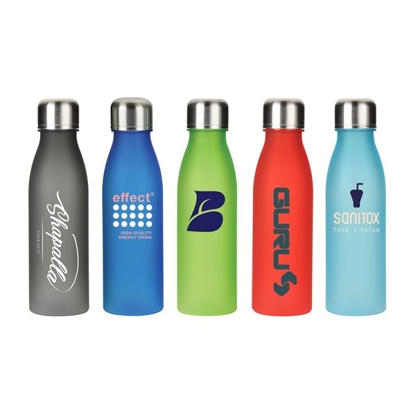 Custom Imprinted 24 Oz Slim Fit Water Bottles with Flip Straw Lid