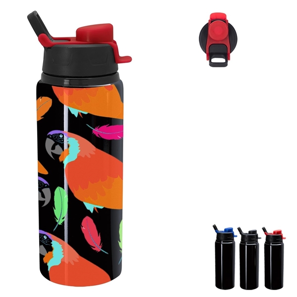 Giveaway Aluminum Water Bottles with Carabiner (25 Oz., Full Color