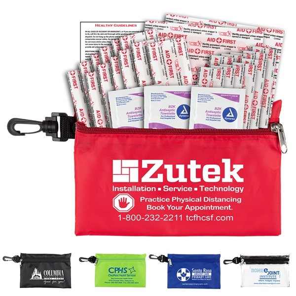 28 Piece Multi - Bandage First Aid Kit in Supersized Zipper Pouch