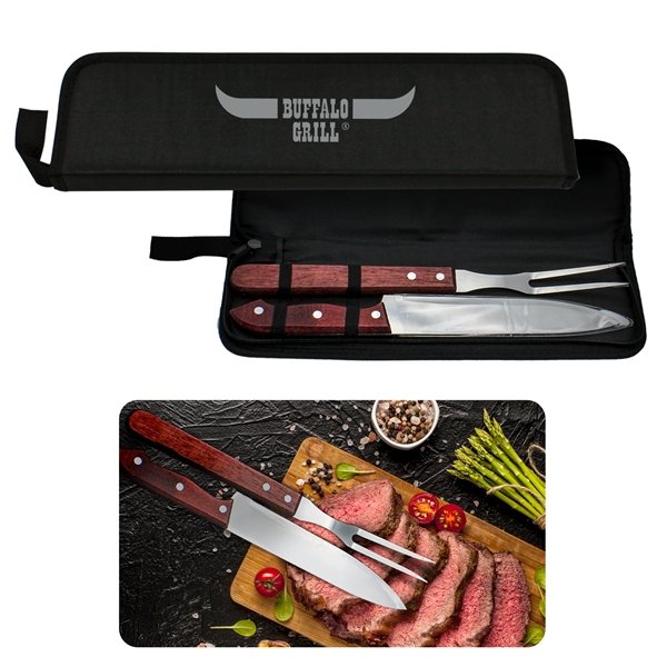 Carving Set 2pc - Rosewood