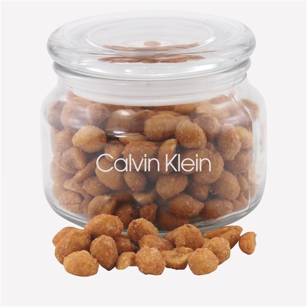 3 1/4 Round Glass Jar with Honey Roasted Peanuts
