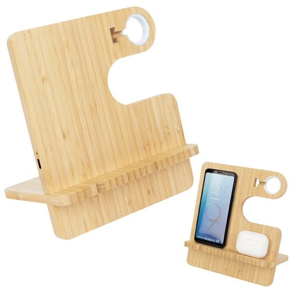3- In -1 Bamboo Wireless Charger