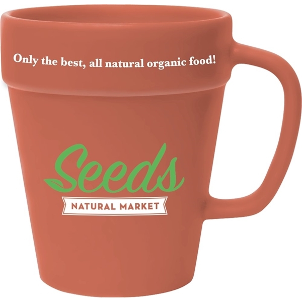 Promotional 14 oz Terra Cotta Flower Pot Mug $8.99