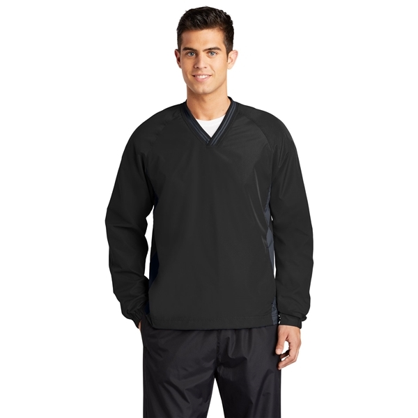 Sport - Tek(R) Tipped V - Neck Raglan Wind Shirt - Colors