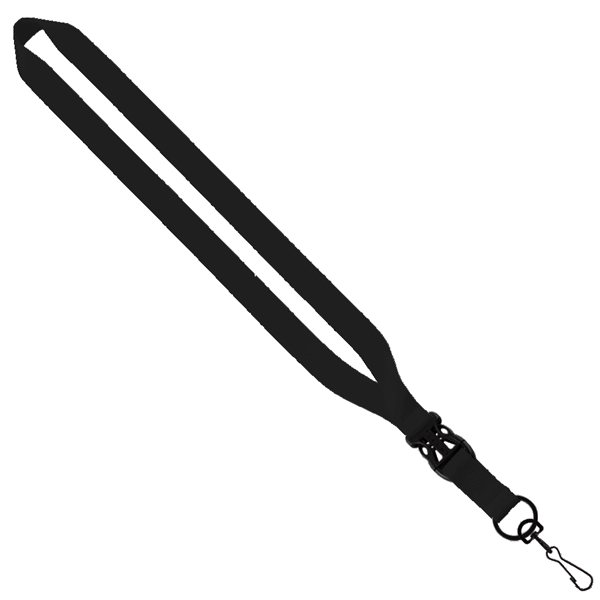 3/4 Polyester Lanyard with Slide Buckle Release Swivel Snap Hook