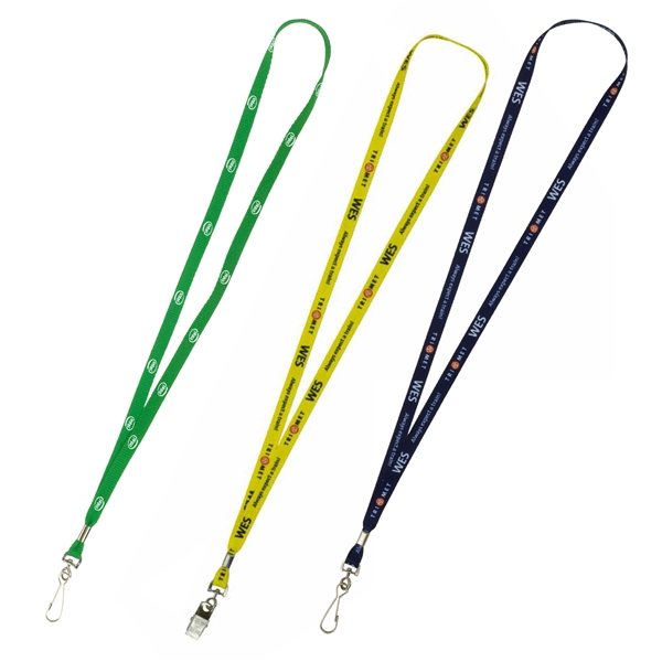 3/8 Textured Polyester Multi - Color Sublimation Lanyard