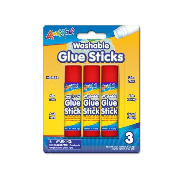 Cra-Z-Art Washable Glue Sticks 3 Pack